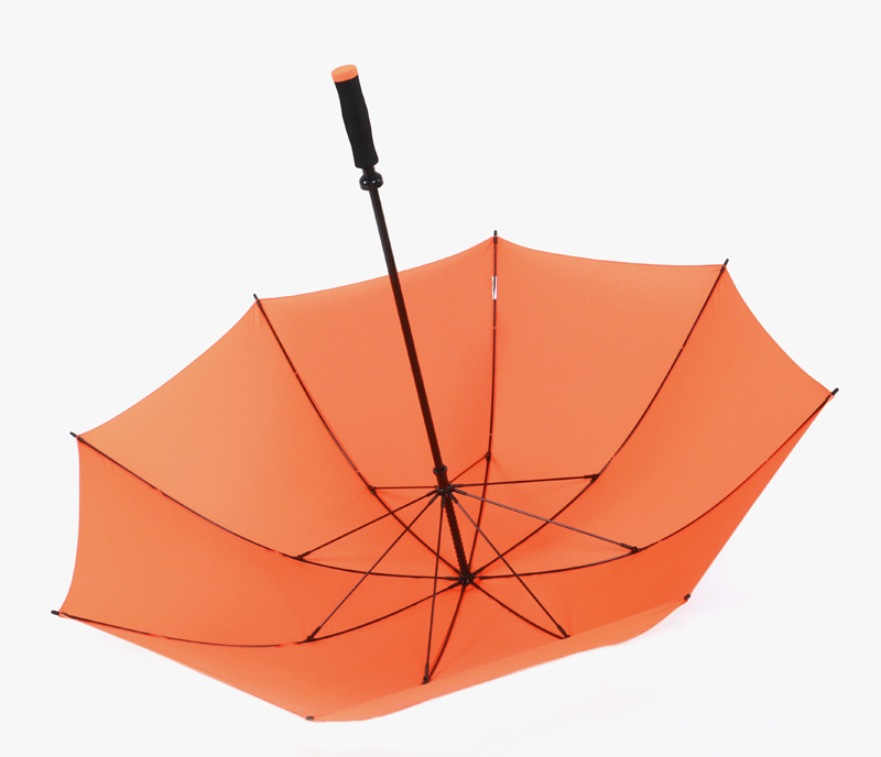 30 inch manual open fiberglass frame eva handle orange golf umbrella