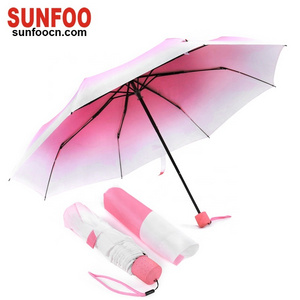 High quality 3 folds new design fancy girl umbrella