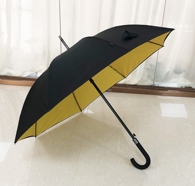 High Quality Automatic Double layer Walking Umbrella, Yellow color Twin layer Straight Umbrella