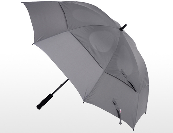 Wind vent air golf umbrella with holes, good quality double layer big automatic golf umbrella