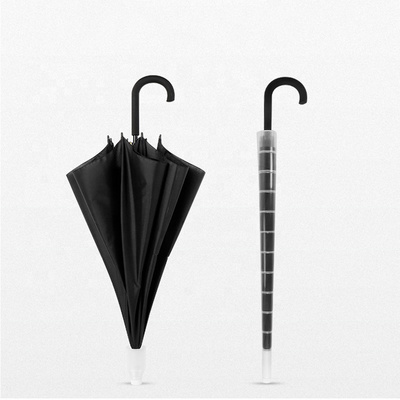 Auto Open Rain Straight Umbrella with Plastic Cover Waterproof Pouch