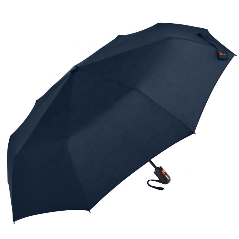 Wholesale Price Custom Brand Design 9ribs Windproof Strong Wind Resistant Blue Compact Travel Rain Folding Umbrella