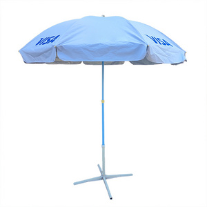 Advertising Custom Logo Sun Heavy Duty Parasol Tilt Beach Umbrella