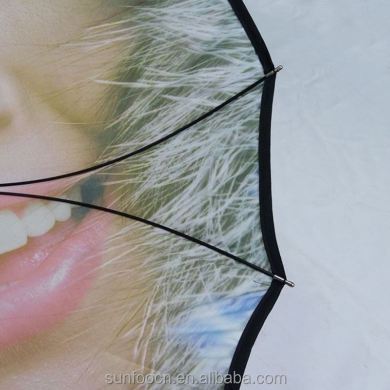 Custom Pattern Character Girls' Pictures Photo Print Special Umbrella with Full Digital Printing Over Canopy