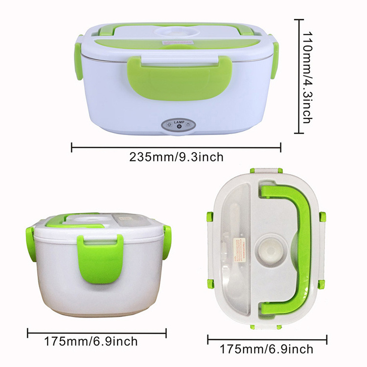 Portable Electric heated Lunch Boxes for kids, Stainless Steel Container Food Warmer Heater Lunchbox