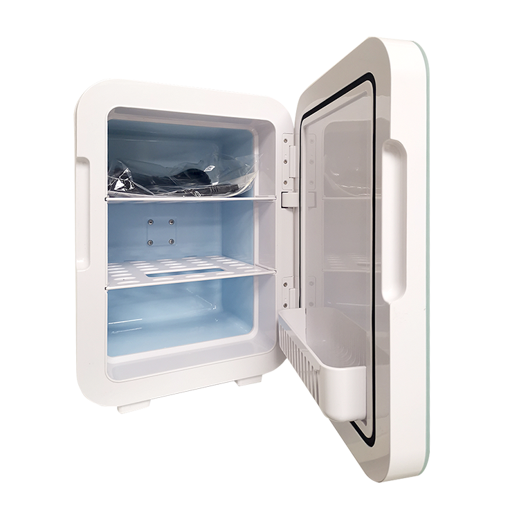 10L Mini Indoor Outdoor Marble One Door Glass Front Fridge Freezer Refrigerator for Car Home