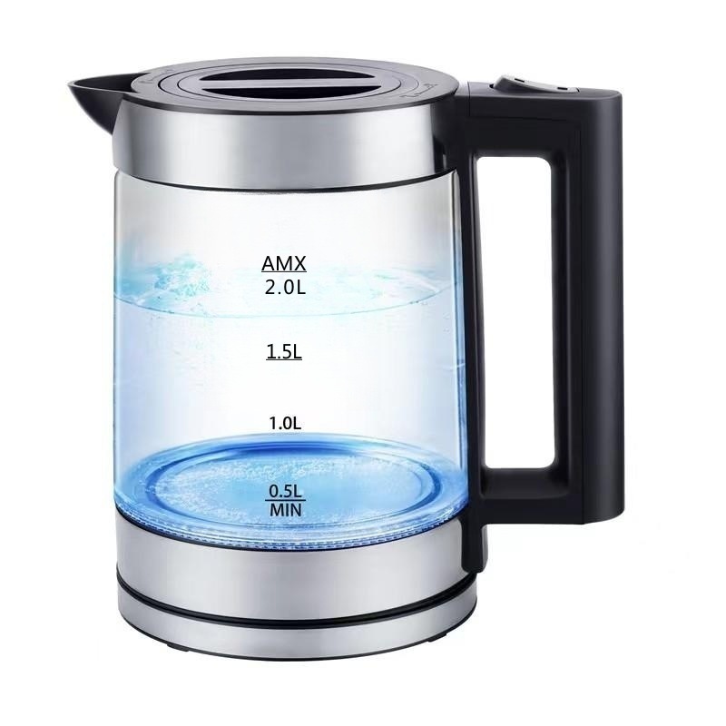 Double Layer 1.8L Smart 2 In 1 Electric Kettle Set Boil-Dry Protection Glass Tea Pots Kettle Set