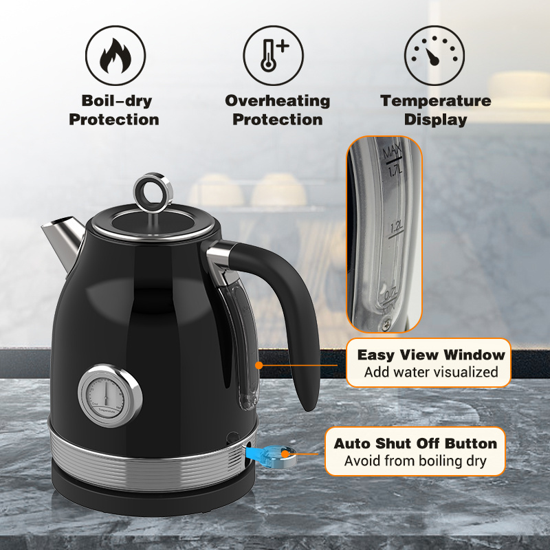 Electric Kettle Stainless Steel Tea Kettle With Fast Boil And Boil Dry Protection