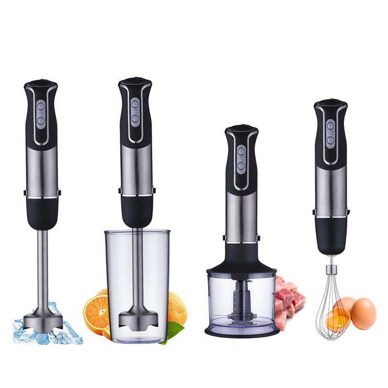 New Design Electric 4 in 1 Manual Blender Hand Chopper Portable Mini Hand Juicer Blender Stick Mixer