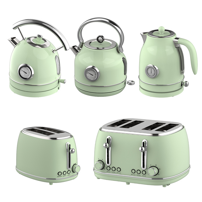 Hot Selling Appliances Kitchen Retro Sets Electric Kettle Bread Toaster 3 In 1 Juicer Blender Kettle and Toaster