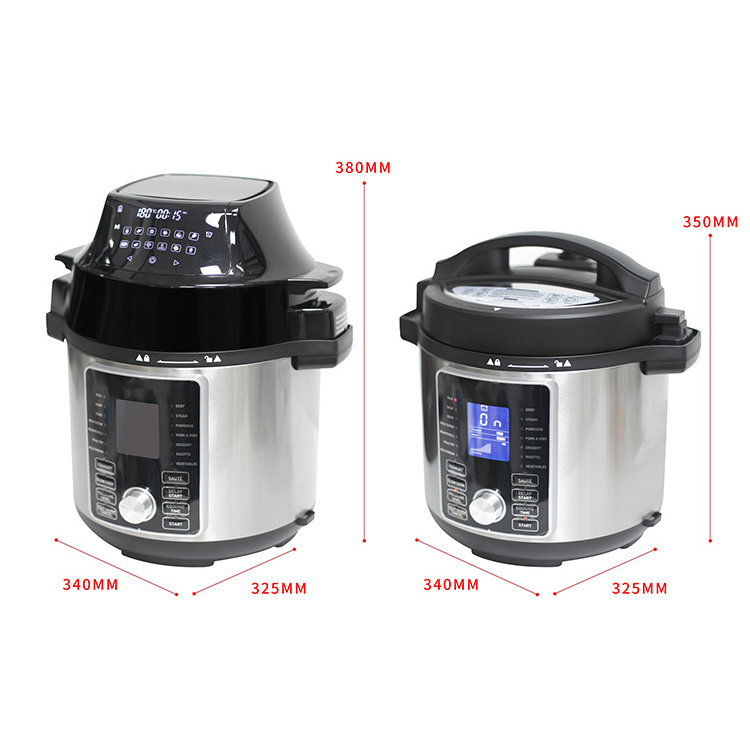 2023 Multi-cooker 2 in 1electric pressure cookers with air fryer, electric pressure cooker and air fryer