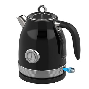 1.7L Stainless Steel Tea Kettle Retro Hot Water Boiler Electric Coffee Kettle With Large Temperature Gauge