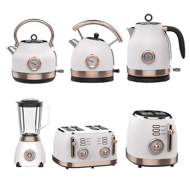 Hot Selling Appliances Kitchen Retro Sets Electric Kettle Bread Toaster 3 In 1 Juicer Blender Kettle and Toaster