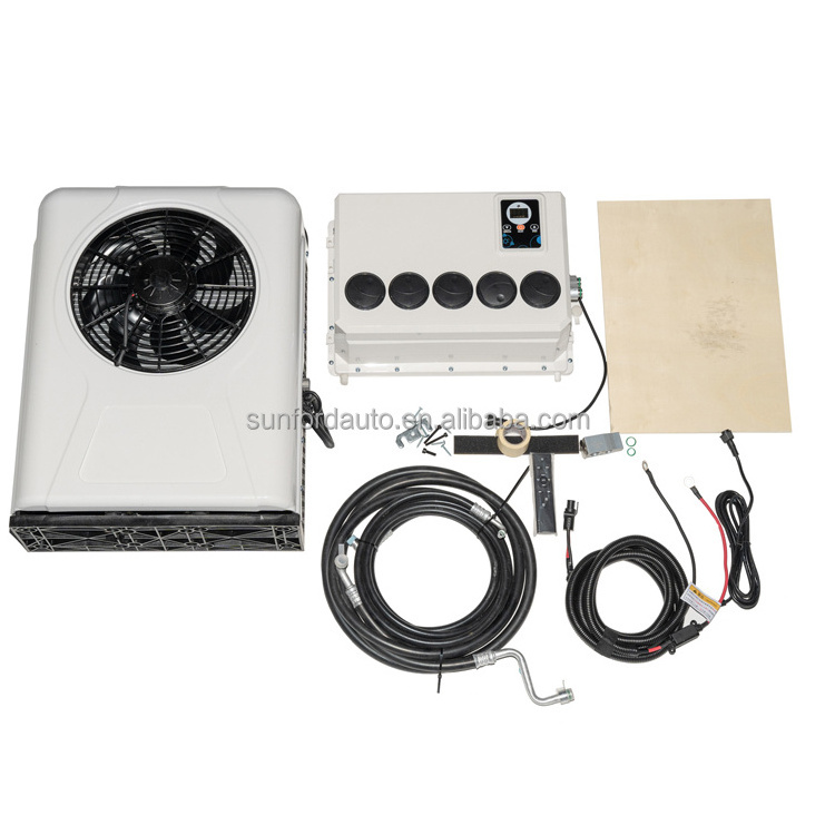 24 volt split wall mount auto car electric air conditioning kit 12v cooling compressor battery powered air conditioner for car