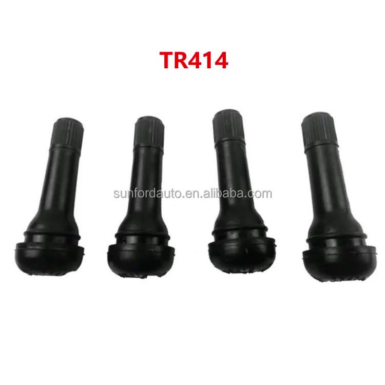 Tubeless rubber deflator valve stem caps tr 414 car tire air valve for bmw