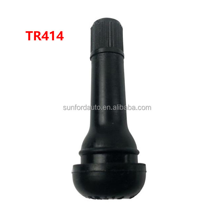 Tubeless rubber deflator valve stem caps tr 414 car tire air valve for bmw