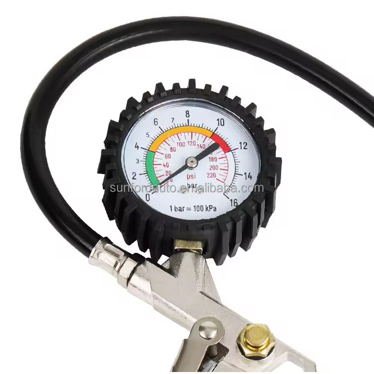 220 psi dual wall mount air tire inflator with digital pressure gauge 1/4 npt air chuck