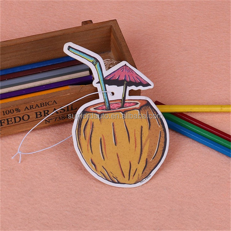 personalized Custom logo Paper Car Hanging Car Air fragrance Freshener for Different Shapes Scents