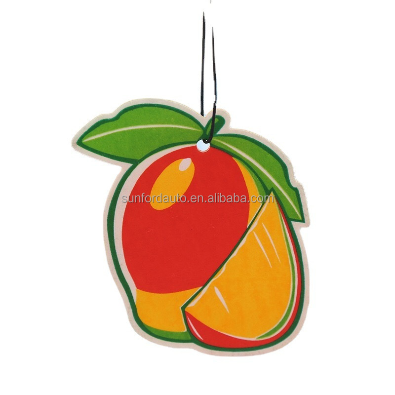 personalized Custom logo Paper Car Hanging Car Air fragrance Freshener for Different Shapes Scents