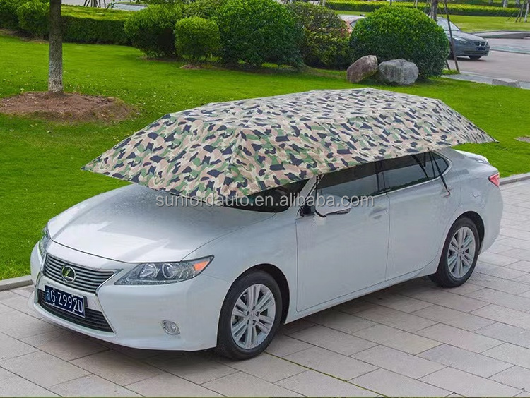 Semi-automatic outdoor car vehicle tent umbrella sunshade roof cover anti-uv kit car umbrella sun shade for Tesla