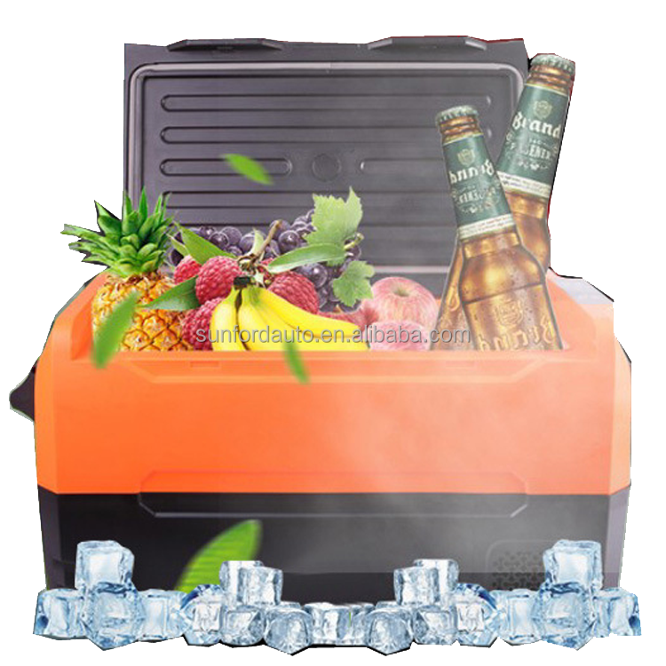 12v 24v dc 110v ac car freezer fridge compressor camping portable mini car refrigerator for auto