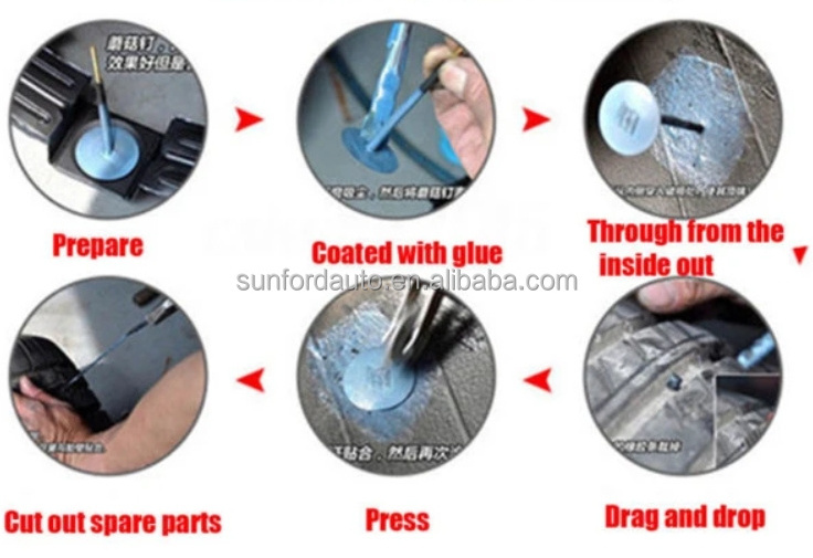 Universal Car Motorcycle Truck Tire Mushroom Patch Tyre Puncture Repair Wired Plug Mushroom Patch