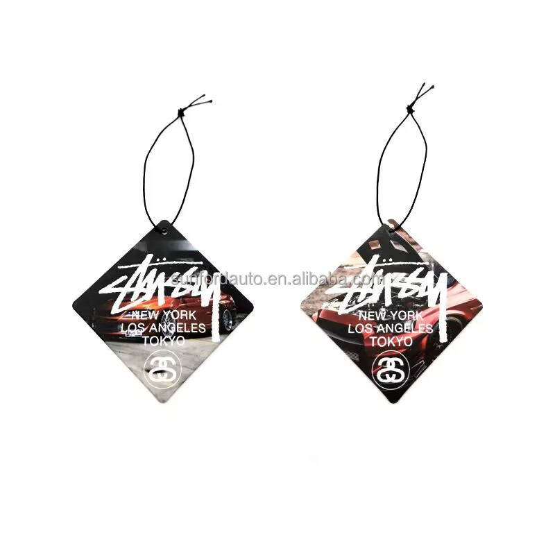 No minimum OEM hot selling custom crown shaped hanging car air freshener with different fragrance for tata manza