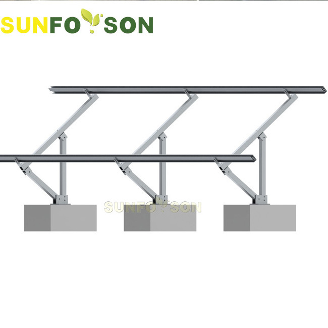 Aluminium Solar Roof Carport Solar Racking System Solar Photovoltaic Flexible Flat Roof Pv Mounting System