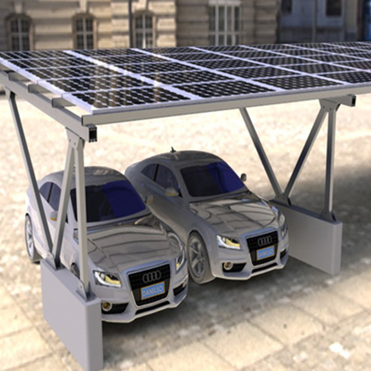 Hot Sale Waterproof Solar Carport Racking Solar Mounting System Car Parking Shed Solar Carport