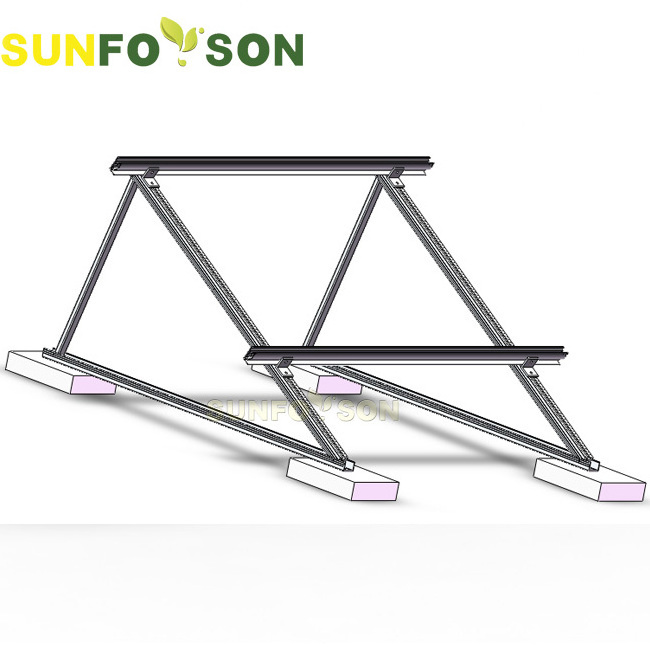 xiamen solar mounting system flat roof solar mounting  triangle aluminum frame for solar panel