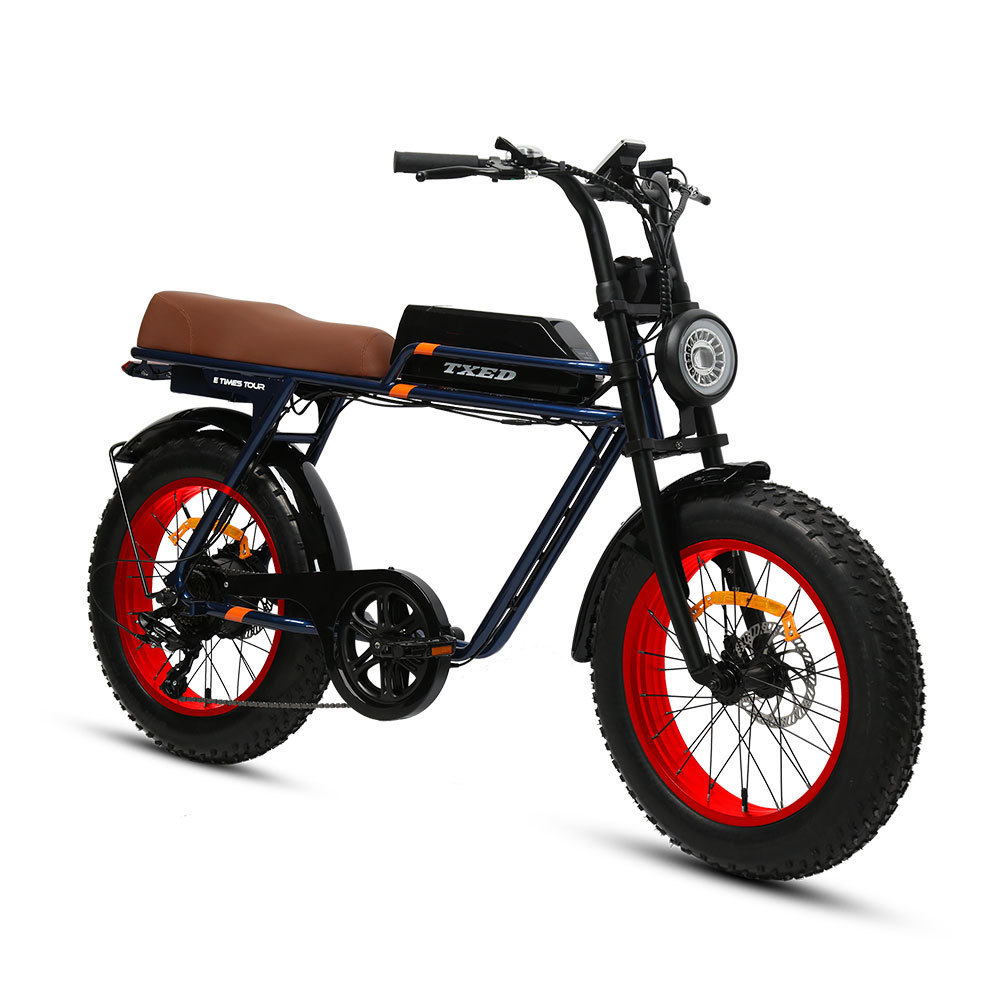 TXED 250W Electric Fat Bike Beach Cruiser Chopper Bike 26 Inch ebike 48v Electric Chopper Bike