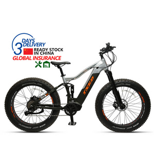 TXED Fat tire 750W fully hidden battery rear motor electric dual suspension mountain bike 26inch electric bicycle e bike