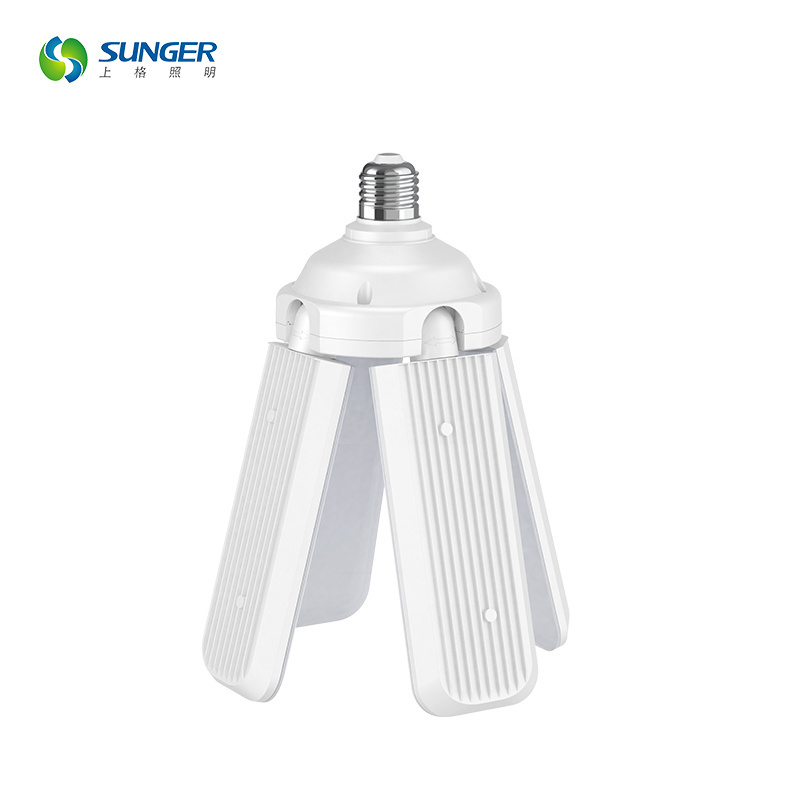 Sunger Led highbay Deformable Garage Light 52W E27 85-265V 5200LM Ceiling Light for Garage/Attic/ Basement/ Fan Blade Light