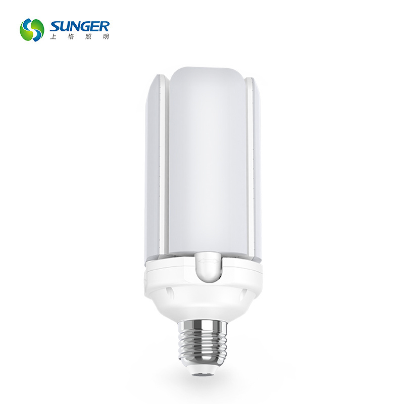 Sunger Led highbay Deformable Garage Light 52W E27 85-265V 5200LM Ceiling Light for Garage/Attic/ Basement/ Fan Blade Light