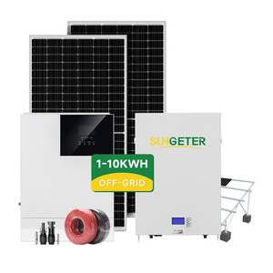 10kw Complete Solar 10kw Kit 10000w Off-grid 10kw Inverter MPPT Fix 10kw Solar Panels 24 Hours CE/TUV Photovoltaic System