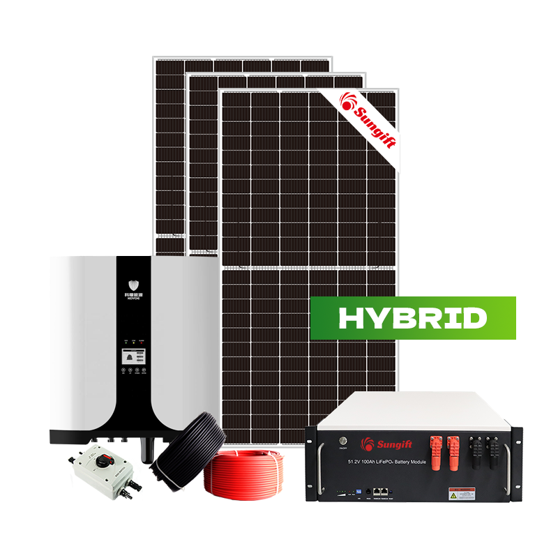 sungift complete solar kits hybrid solar system 5kw hybrid power system with batteries 10kw solar power system complete hybrid s