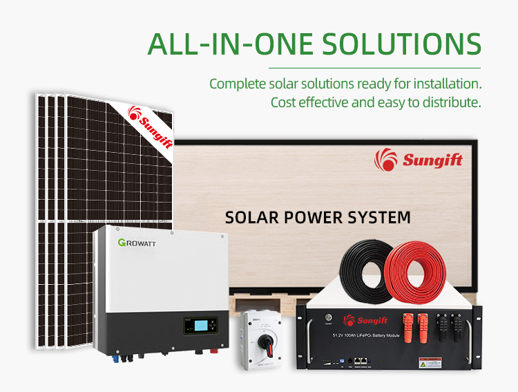 sungift complete solar kits hybrid solar system 5kw hybrid power system with batteries 10kw solar power system complete hybrid s