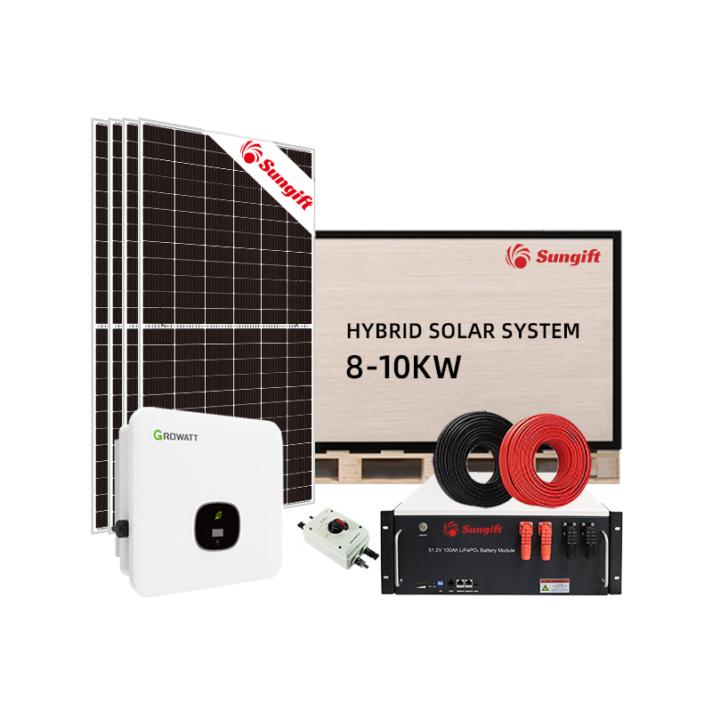 sungift complete solar kits hybrid solar system 5kw hybrid power system with batteries 10kw solar power system complete hybrid s