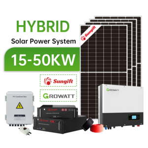 solar panel kit with battery and inverter 20kw 30kw 40kw 50kw panneau solaire kit complet 10kw hybrid solar power system