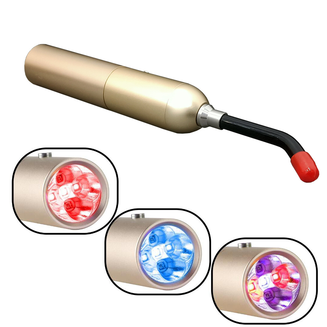 Lip Sore infrared Red Light Therapy face Flashlight pen 450nm 620nm 670nm 810nm Pain Relief LED red bule light therapy torch