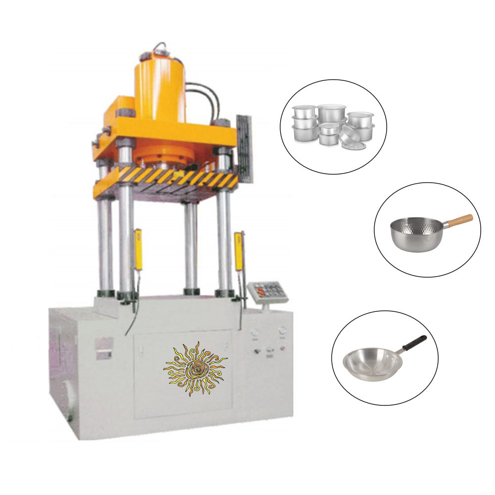 Sun Glory 4 Columns Double Action Deep Drawing Hydraulic Press for Aluminum Pot Making Hot Forging Hydraulic Press Servo 30 200