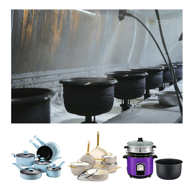 Die-casting Cookware Set Pot Pan High Temperature Spray Paint Ptfe Non Stick Coating