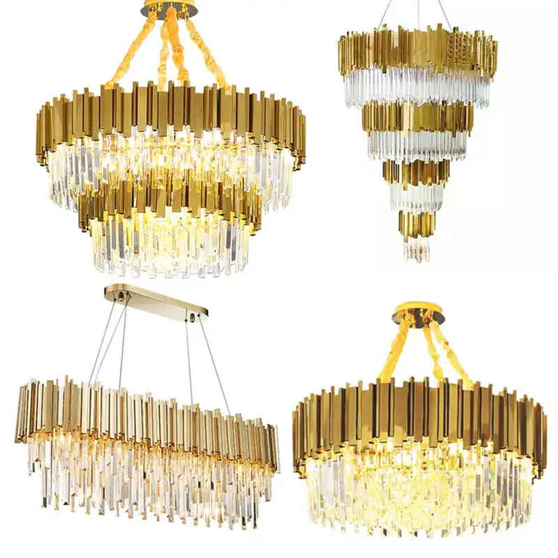 Custom lighting modern kitchen dining decorative luxury crystal chandelier decoration drop light