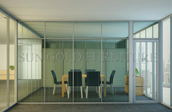 Modern glass cubicle office partition glass wall soundproof room divider