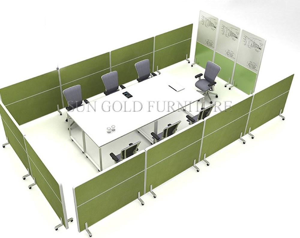 commercial furniture Modern MDF wood  6 person office cubicle partition office workstation (SZ-WS249)