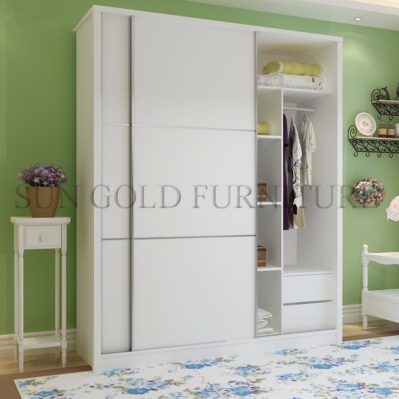 Modern with hang cabinet sliding door 2 doors wardrobe