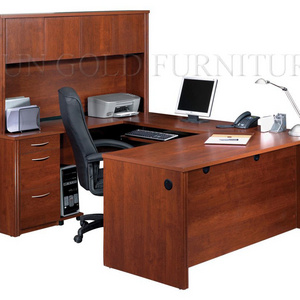 Modern luxury office desk u shape desks with bookcase