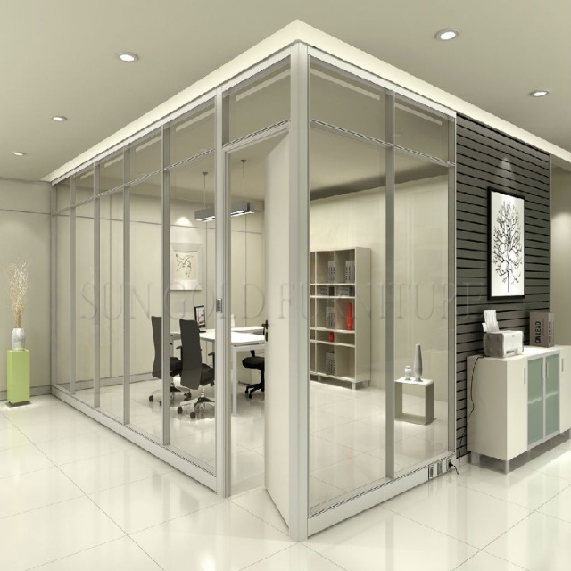 Cost of aluminum bathroom office glass partition walls (SZ-WSB392)