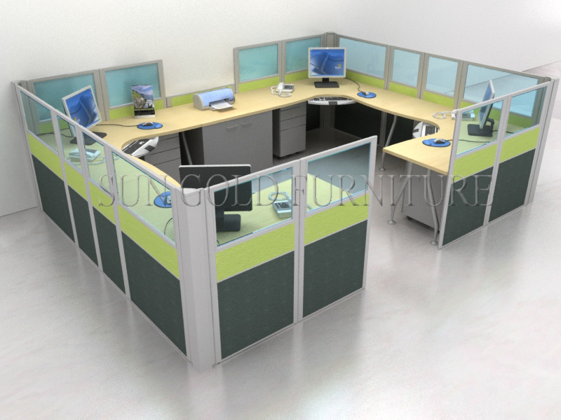 Newest Modern Partition Style Modular Office Glass Cubicle Walls(SZ-WS665)