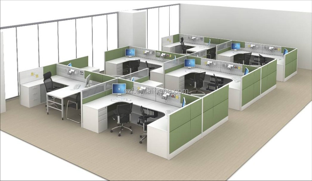 Chinese modular office workstation layout office furniture in riyadh (SZ-WSA103)